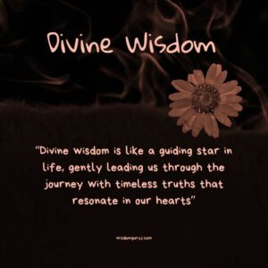 Divine Wisdom is like a Guiding Star in Life