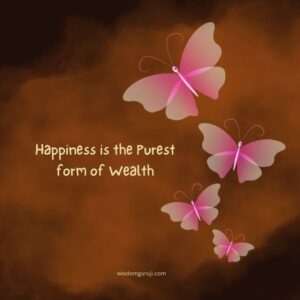 Happiness is the Purest Form of Wealth