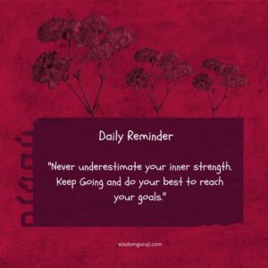 Never Underestimate Your Inner Strength