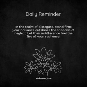 In the Realm of Disregard, Stand Firm