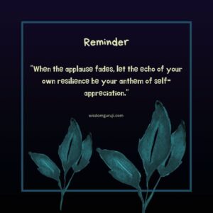 When the Applause Fades