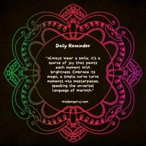 Always Wear A Smile, it's A Source of Joy