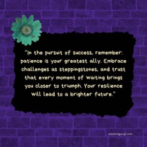 In the Pursuit of Success, Patience is Your Greatest Ally