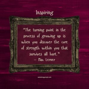 The Turning Point in the Process of Growing Up