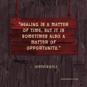 Healing is A Matter of Time