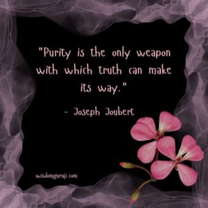 Purity is the Only Weapon