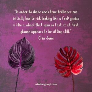 In Order to share One's True Brilliance