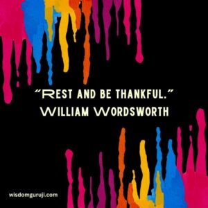 Rest and Be Thankful