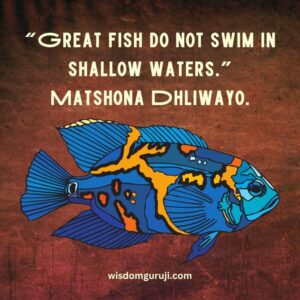 Great Fish Do Not Swim in Shallow Waters