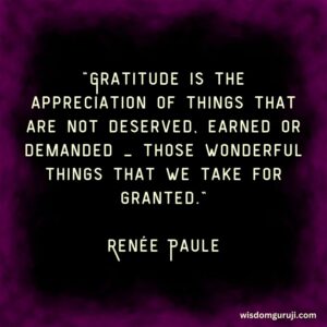 Gratitude is the Appreciation of Things