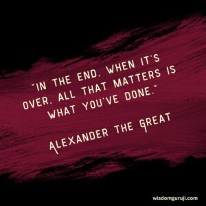 In the End When it is Over