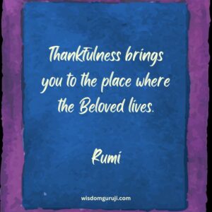 Thankfulness Brings You to the Place
