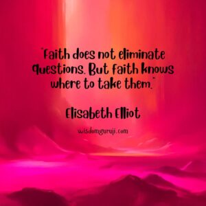 Faith Does Not Eliminate