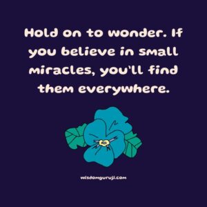 Hold On To Wonder