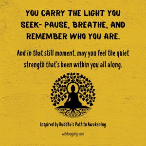 You Carry the Light You Seek
