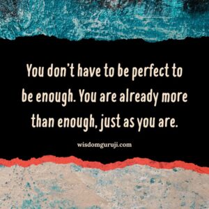 You Don't Have to Be Perfect